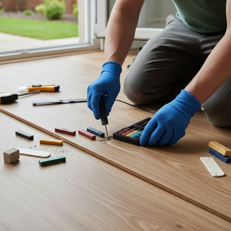 Laminate Floor Scratch Repair detail